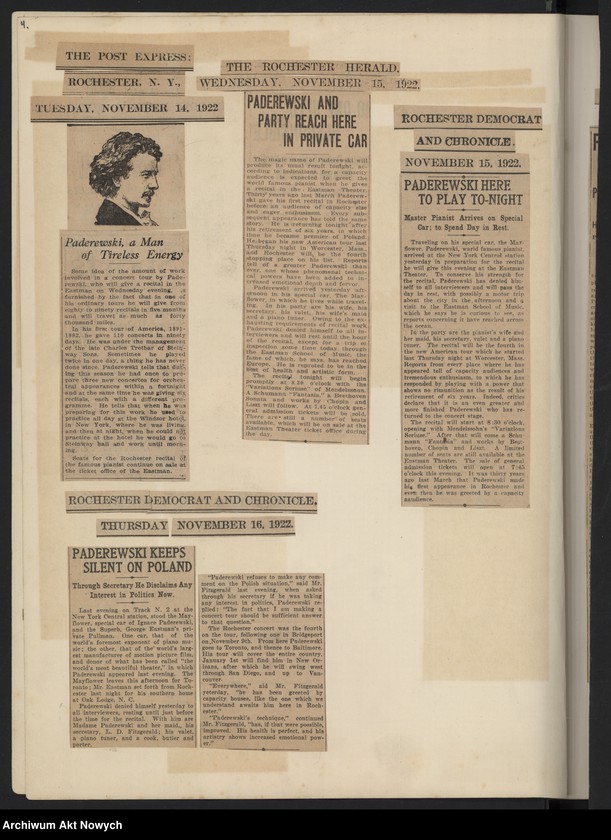 image.from.unit.number "Wycinki prasowe dotyczące tournée i koncertów w Stanach Zjednoczonych, Francji i Anglii oraz działalności politycznej i biografii"