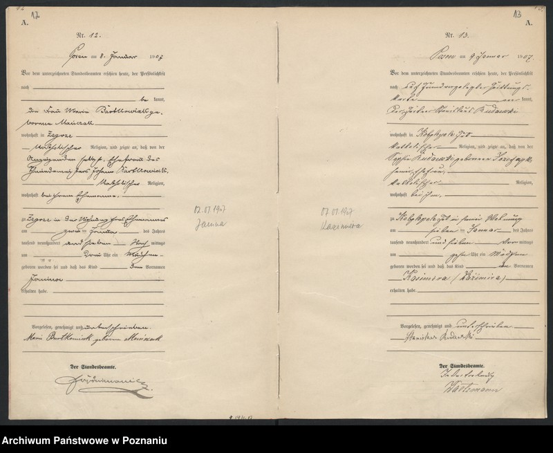 Obraz 9 z jednostki "Księga miejscowa urodzeń"