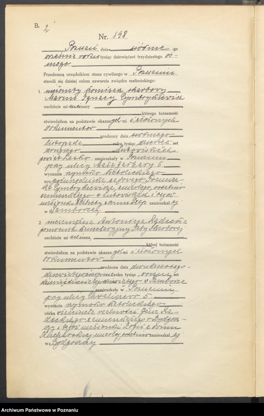 Obraz 4 z jednostki "Księga miejscowa małżeństw tom IV [Rejestr główny małżeństw]"