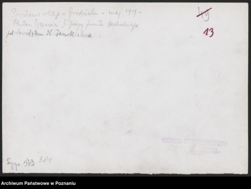 Obraz 14 z jednostki "Materiały dotyczące Powstania Wielkopolskiego."