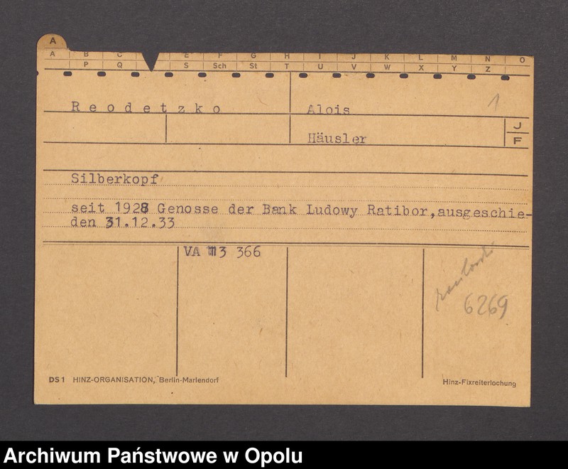 Obraz 3 z jednostki "[Reodetzko Alois, zam. Silberkopf]"