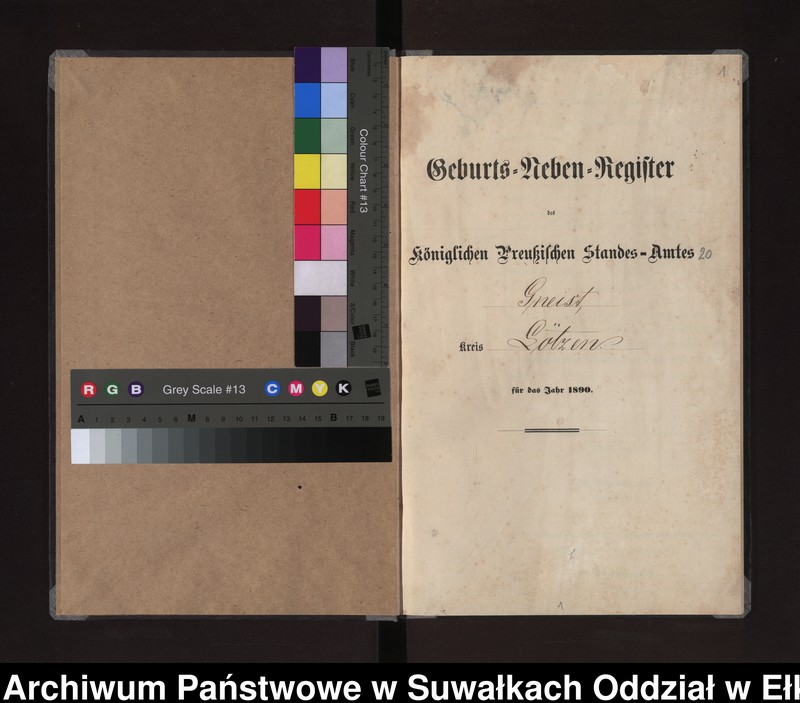 image.from.unit.number "Geburts-Neben-Register des Königlichen Preussischen Standes-Amtes Gneist Kreis Loetzen"