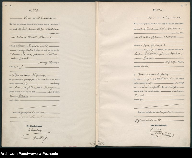 Obraz 18 z jednostki "Księga miejscowa urodzeń tom VI [Rejestr główny urodzeń]"