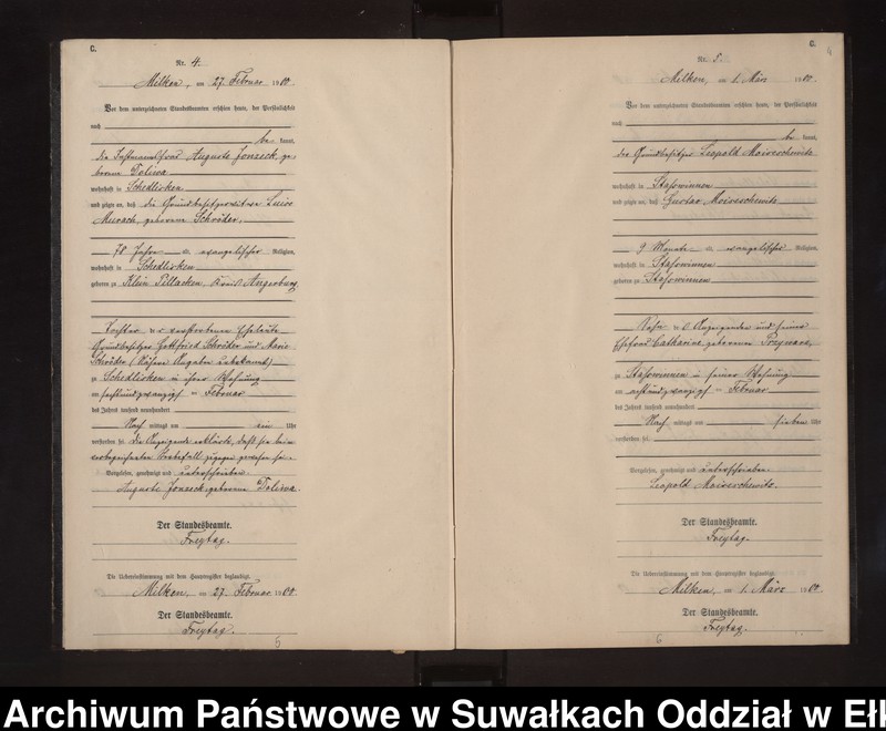 image.from.unit.number "Sterbe-Neben-Register des Preussischen Standes-Amtes Stasswinnen Kreis Lötzen"