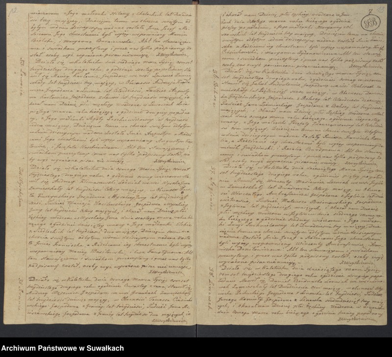 image.from.unit.number "Duplikat Aktów Urodzonych Zaślubionych i Umarłych w Parafii Kaletnickiey Roku 1832"