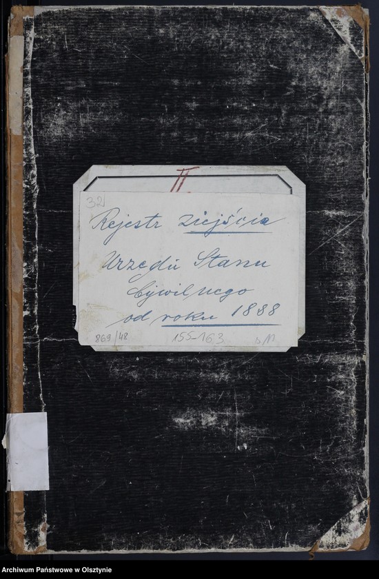 image.from.unit.number "Sterbe-Haupt-Register,Tom II,Nr 155 - 163"