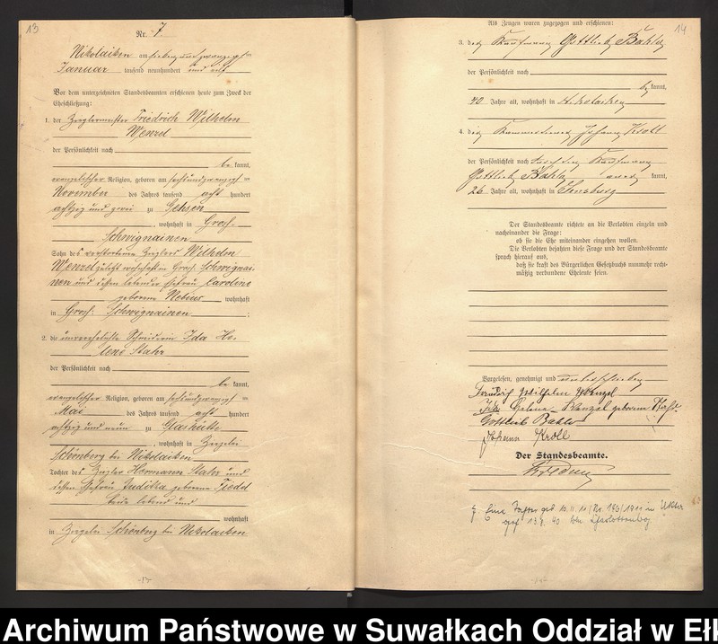 image.from.unit.number "Heirats=Haupt=Register des Königlichen Preussischen Stande-Amtes Nikolaiken Kreis Sensburg"