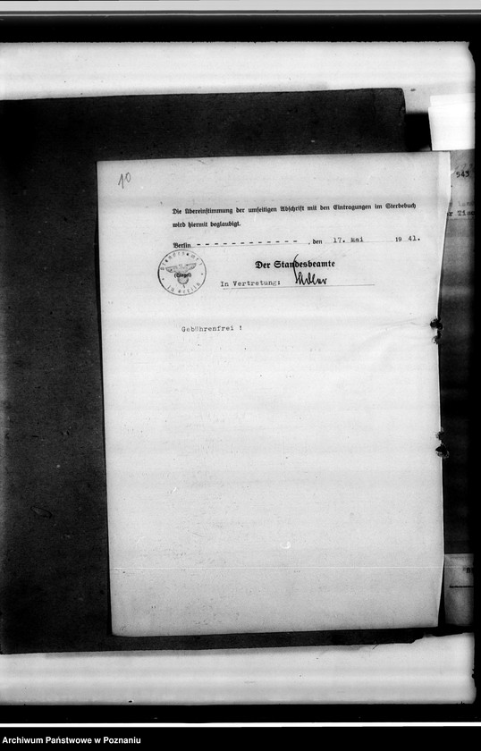 Obraz 12 z jednostki "Sterbeurkunden. Krieg 1939 A - L"