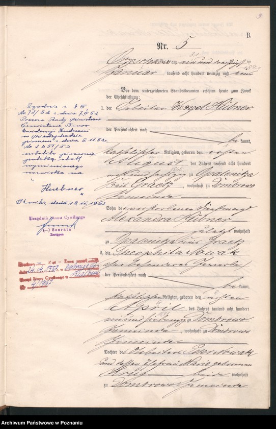 Obraz 12 z jednostki "Księga małżeństw"