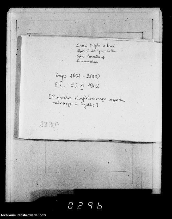Obraz 4 z jednostki "Kripo 1801-2000 [Kartoteka skonfiskowanego majątku ruchomego u Żydów]"