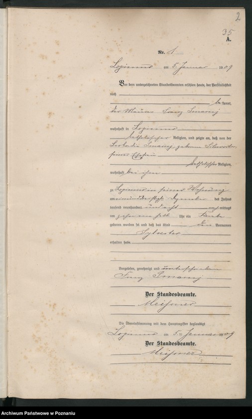 Obraz 5 z jednostki "Geburts-Nebenregister"