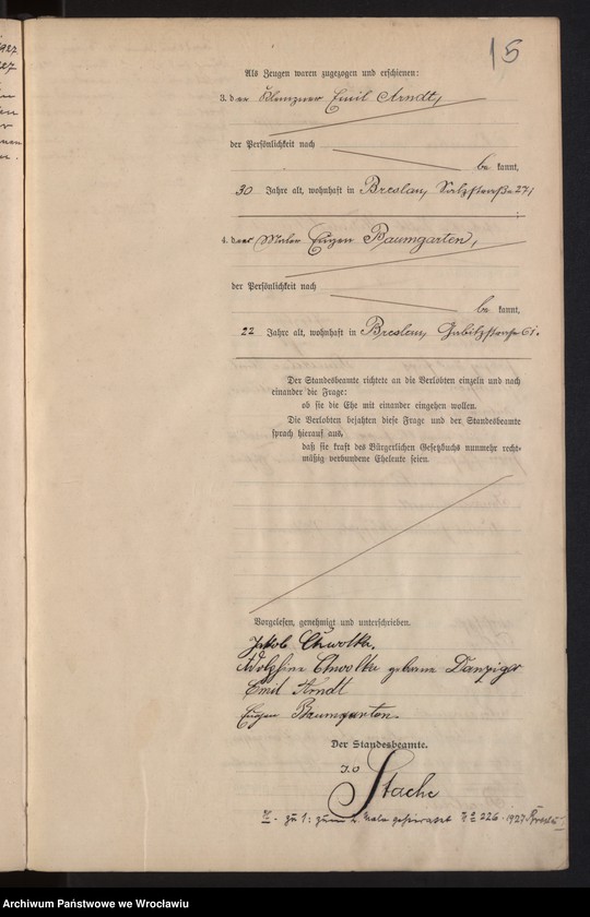 image.from.unit.number "Heiraths-Haupt-Register Breslau I 1900 Band 6"