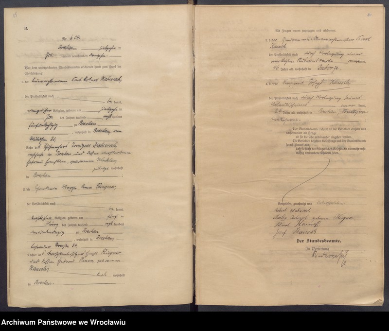 image.from.unit.number "Heiraths-Haupt-Register Breslau II 1913 Band 4"
