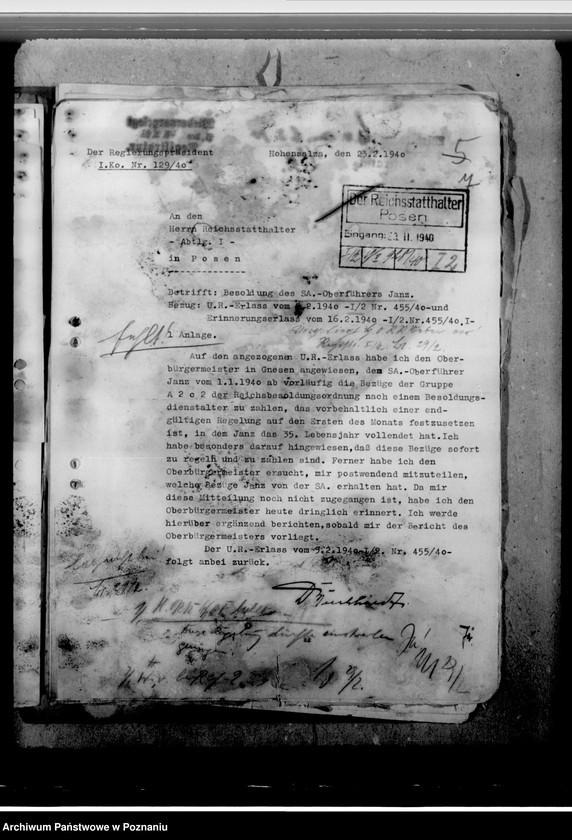 Obraz 12 z jednostki "Janz, Kurt - Bürgermeister in Gnesen"