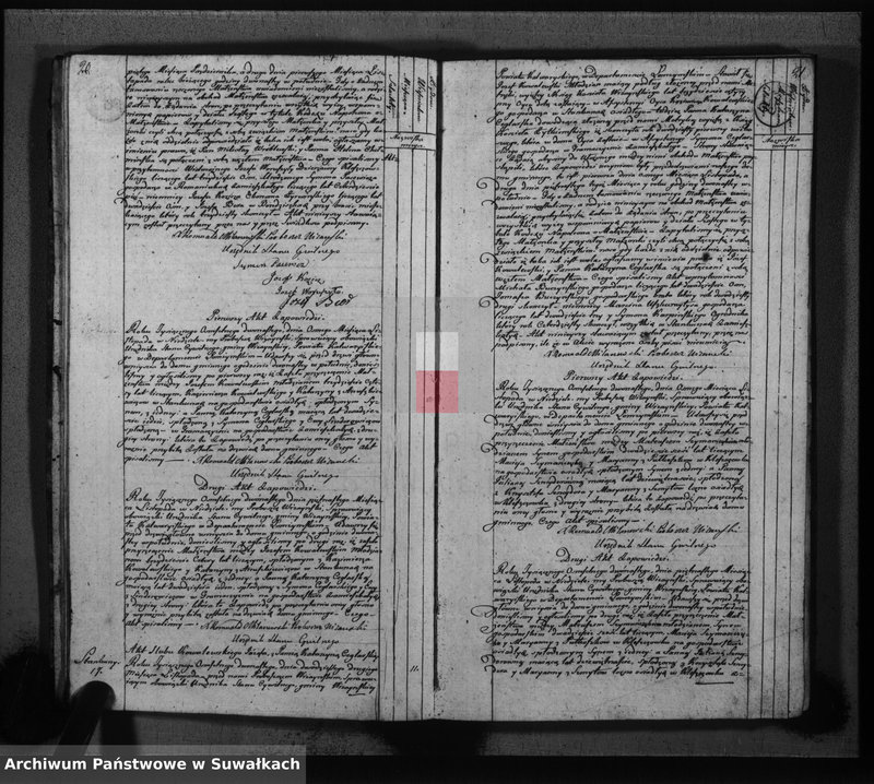 image.from.unit.number "Księga do zapisywania aktów cywilnych małżeństwa gminy wiżajńskiey, departamentu łomżyńskiego, powiatu kalwaryjskiego"