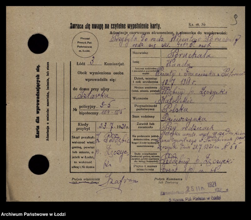 Obraz 11 z jednostki "[Spis ludności Łodzi] Porto-Potocki"