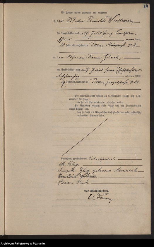 Obraz 19 z jednostki "Księga miejscowa małżeństw tom I [Rejestr główny małżeństw]"