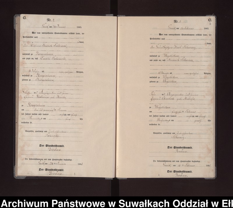 image.from.unit.number "Sterbe-Neben-Register des Königlichen Preussischen Standes-Amtes Gneist Kreis Loetzen"