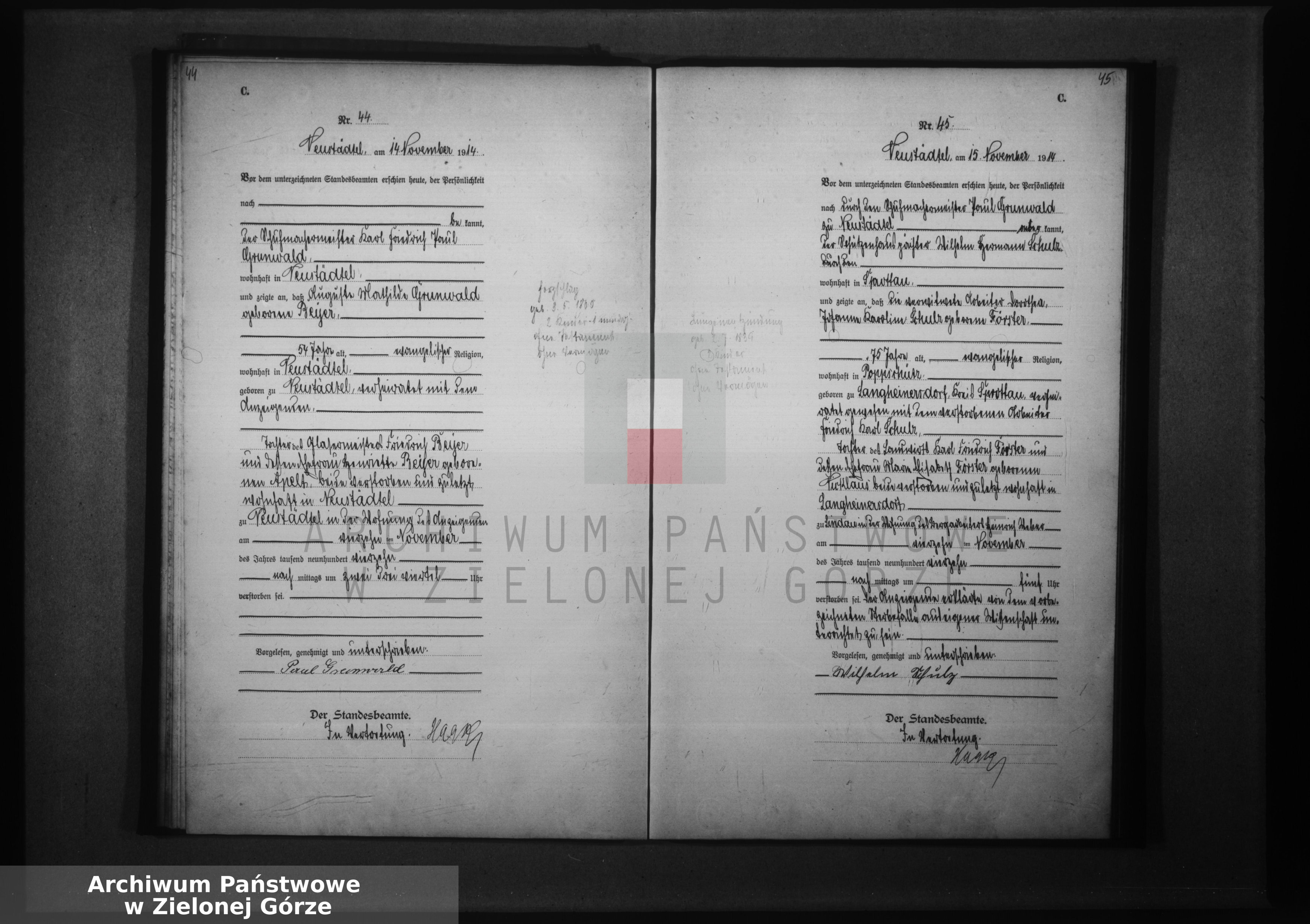 Skan z jednostki: Sterbe-Haupt-Register 1914 vol. I