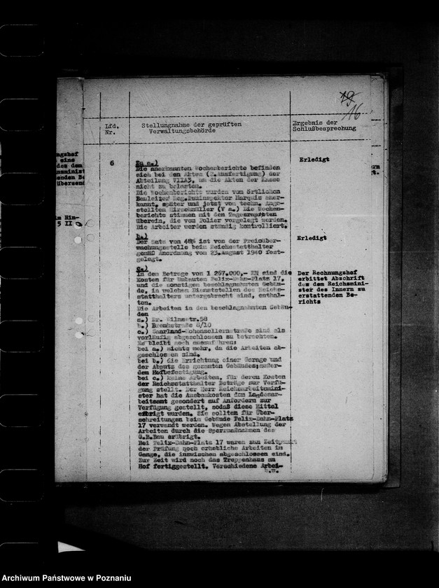 Obraz 20 z jednostki "Rechnungshof- Beantwortung der Erinnerungen"