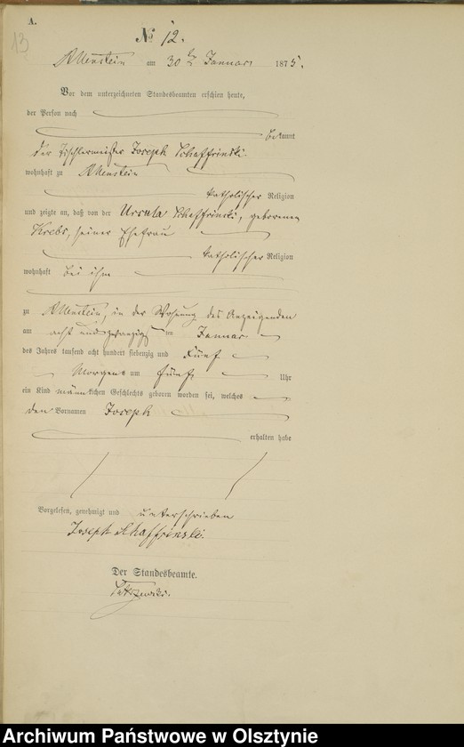 image.from.unit.number "Haupt-Geburts-Register Nr 1 - 282"