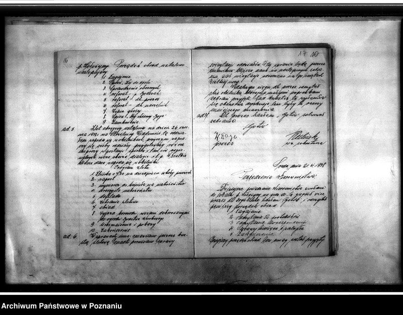 image.from.unit.number "Książka protokołów zebrań Stowarzyszenia w Środzie"