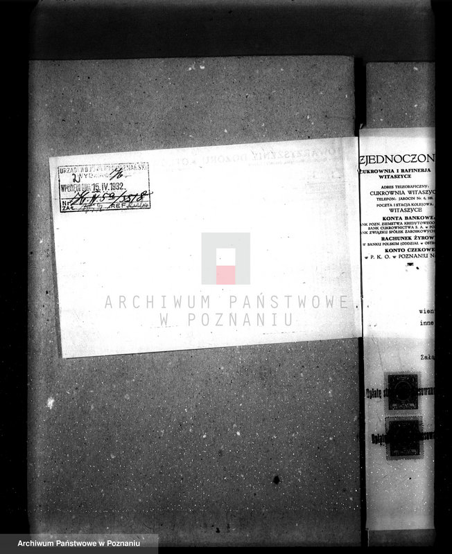 Obraz 6 z jednostki "Cukrownia w Witaszycach pow. jarociński kocioł nr fabr. 547 kocioł nr woj. 3818"