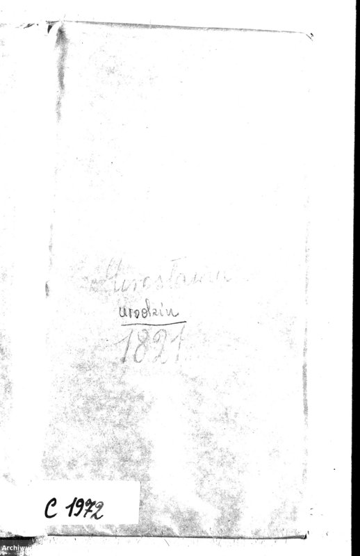 image.from.unit.number "Akta Urodzonych Gminy Mirosławskiey na Rok 1821- szy"