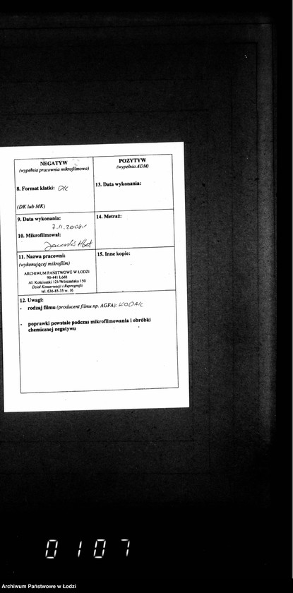 Obraz 3 z jednostki "Akta urodzeń, małżeństw i zgonów"