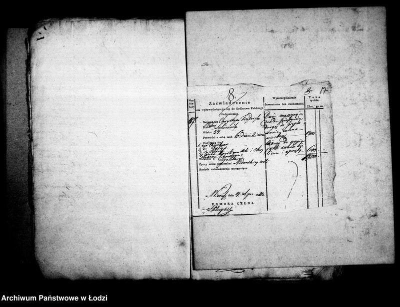 Obraz 18 z jednostki "Akta zawierające świadectwa przesiedleń"