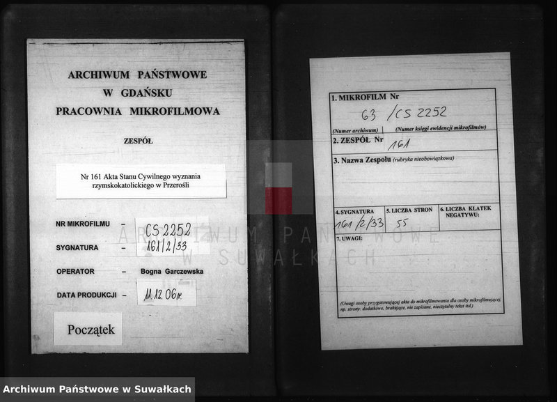 image.from.unit.number "[Dokumenty do akt małżeństw wyznania rzymskokatolickiego parafii w Przerośli]"