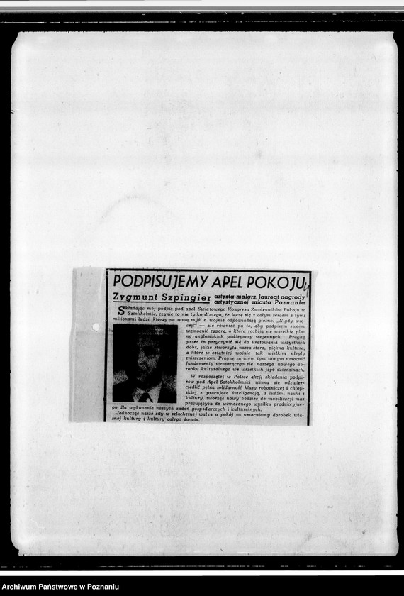 Obraz 8 z jednostki "Sprawy różne: korespondencja, życiorysy członków zarządu, spisy książek, wycinki prasowe"