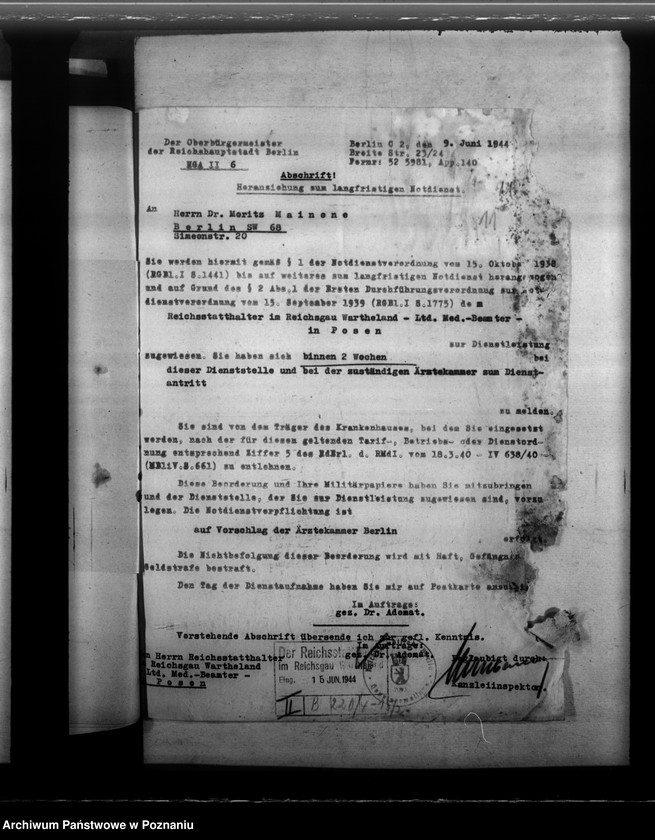 Obraz 15 z jednostki "Notdienstverpflichtung der Ärzte"