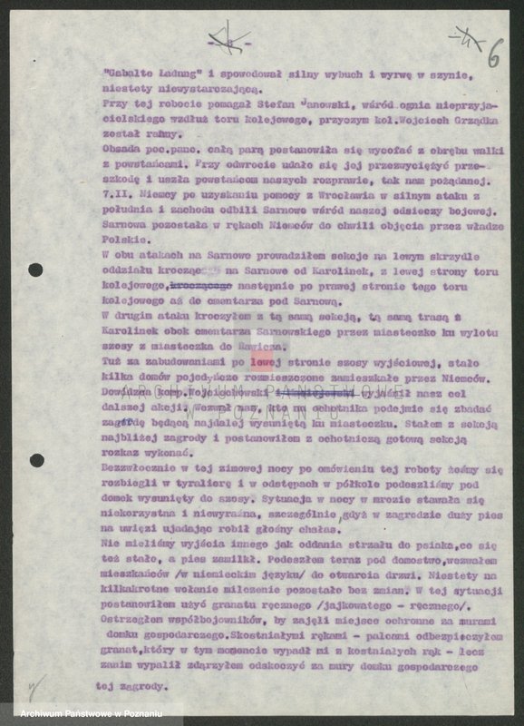 Obraz 16 z jednostki "Relacje i wspomnienia dotyczące powstania wielkopolskiego: 1. Miejska Górka, powiat Rawicz, województwo poznańskie, 2. Międzychód, powiat Międzychód, województwo poznańskie, 3. Miłosław, powiat Września, województwo poznańskie, 4. Mogilno, powiat Mogilno, województwo bydgoskie, 5. Mrocza, powiat Wyrzynek, województwo bydgoskie. Okupacja hitlerowska w Mogilnie. Dwa zdjęcia: s.15 i s.25 - fotografie relacjonującego."
