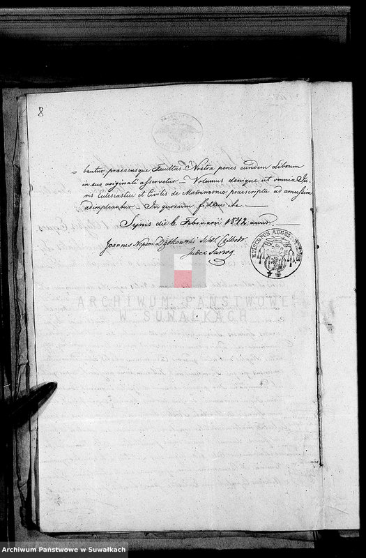 Obraz 7 z jednostki "Dowody do Akt Małżeństw Parafii Lejpuńskiej z Roku 1842"