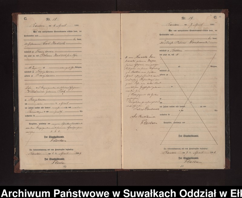 image.from.unit.number "Sterbe-Neben-Register des Preussischen Standes-Amtes Neuhoff Kreis Loetzen"