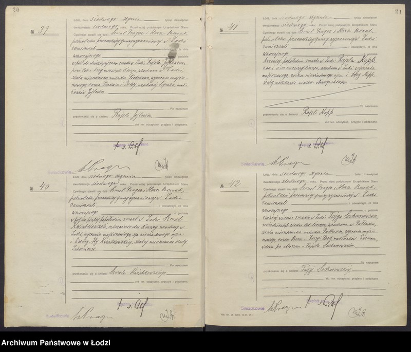 Obraz 13 z jednostki "Akta zgonów od numeru 1 do numeru 999"