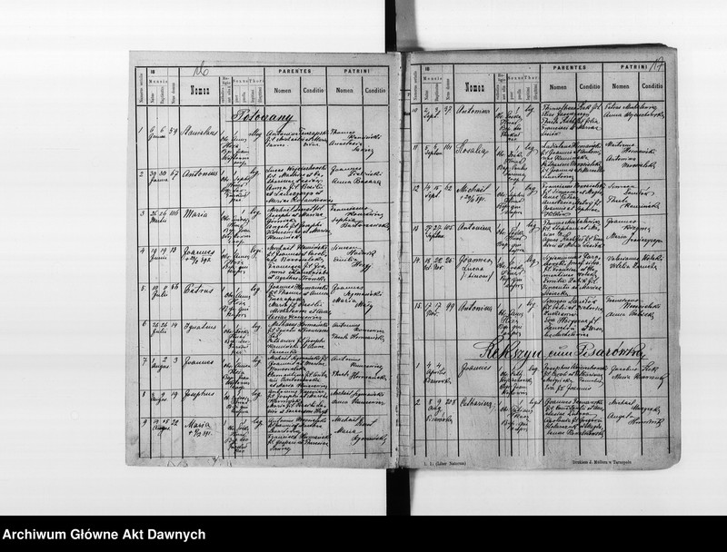 image.from.unit.number "Parafia: Dunajów. Dekanat: Brzeżany. Księga metrykalna urodzeń, ślubów i zgonów dla miasta Dunajów i wsi: Białe, Ciemierzyńce, Kropiwna*, Nowosiółka, Podusów, Poluchów, Potoczany, Rekszyn z Pisarówką, Wicyń*."