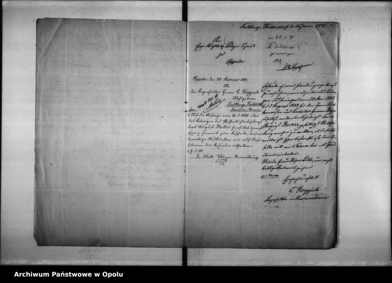 image.from.unit.number "Acta des Magistrats zu Oppel betreffend Polizei - Verwal[tung] Vol. I"