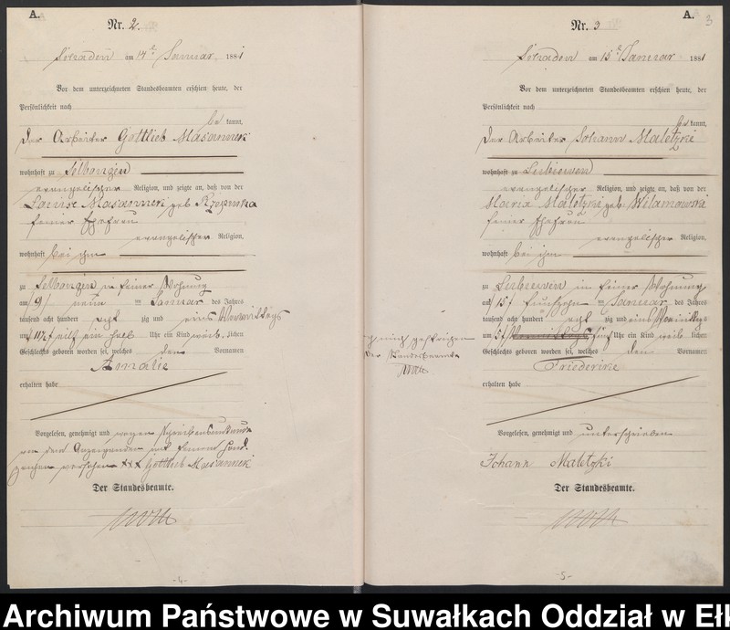 image.from.unit.number "Geburts-Haupt-Register des Königlich Preussischen Standes-Amtes Schaden Kreis Sensburg"