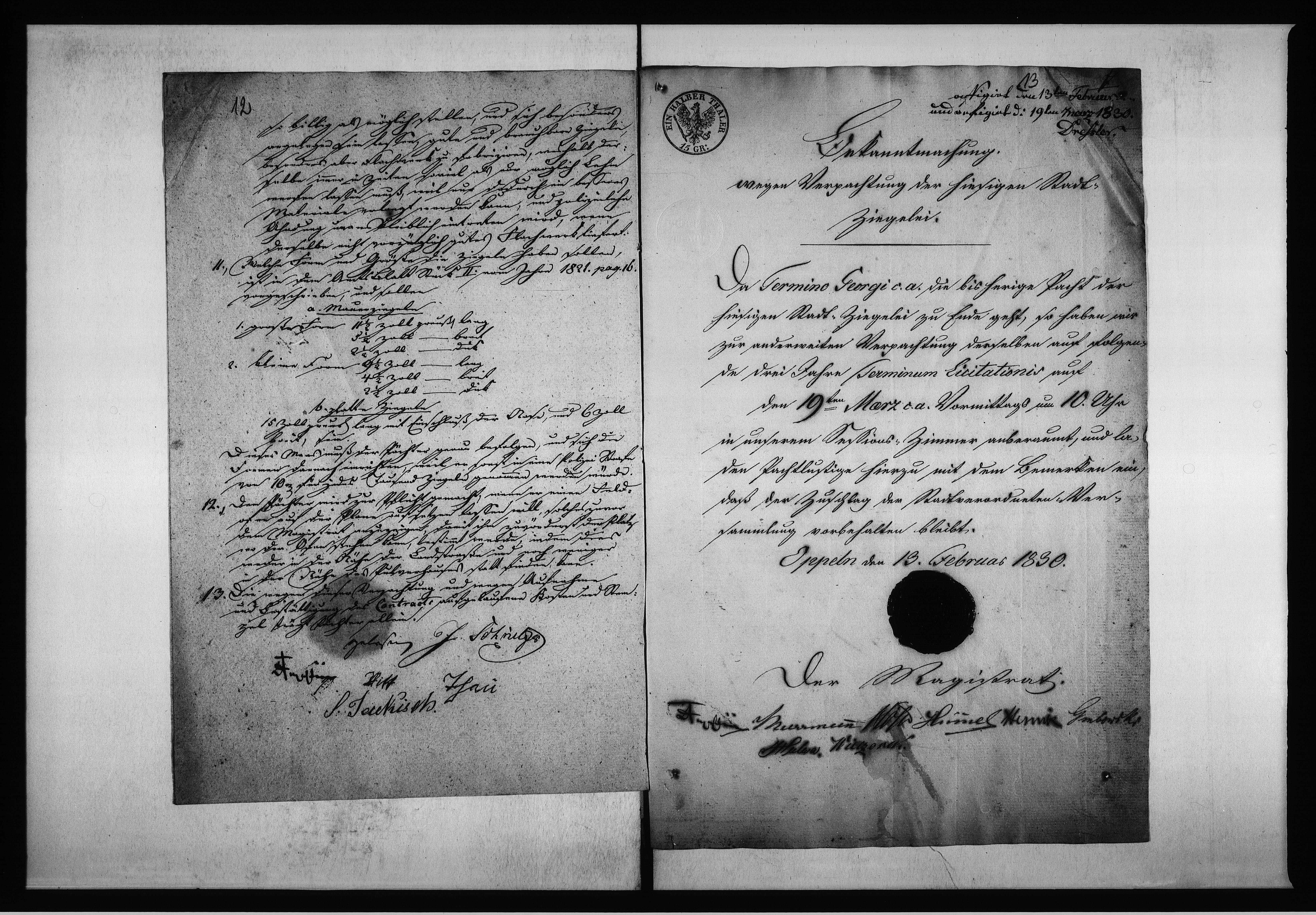 Obraz 12 z jednostki "Acta des Magistrats zu Oppeln von Verpachtung der Stadt Ziegeley Vol. IV de anno 1829 - 1836"