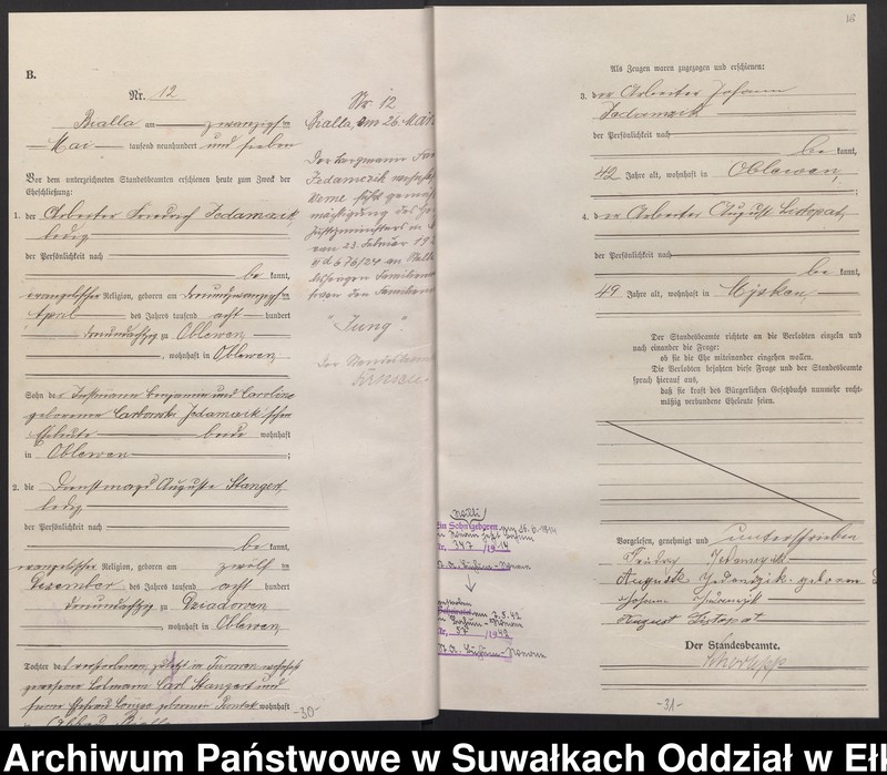 image.from.unit.number "[Heirats-Haupt-Register des Königlichen Preussischen Standes-Amtes Bialla Kreis Johannisburg]"