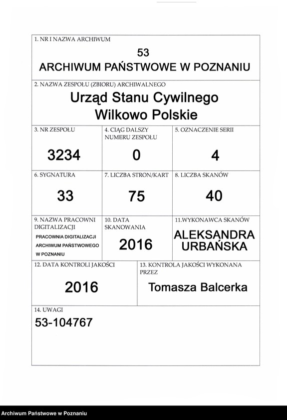 Obraz 1 z jednostki "Księga zgonów"