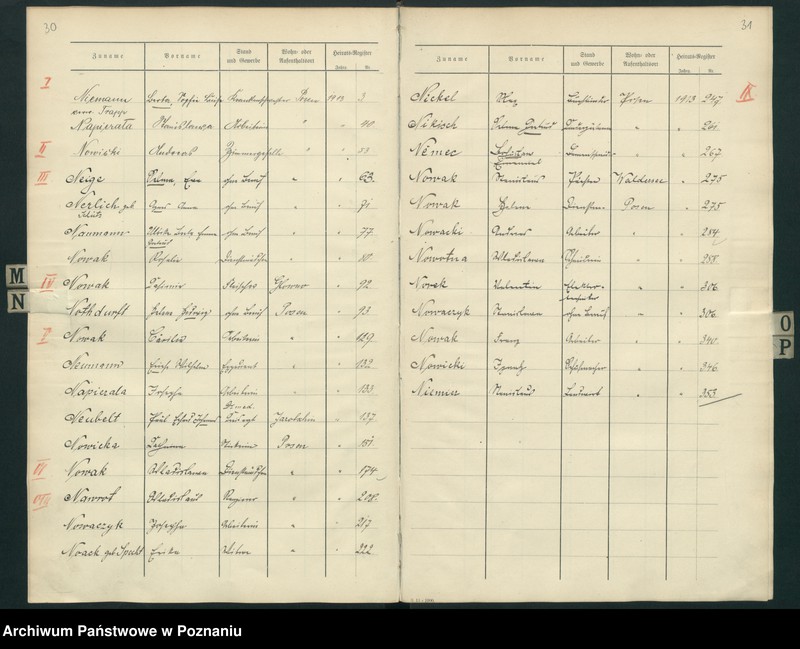 Obraz 20 z jednostki "Spis alfabetyczny małżeństw za 1913"