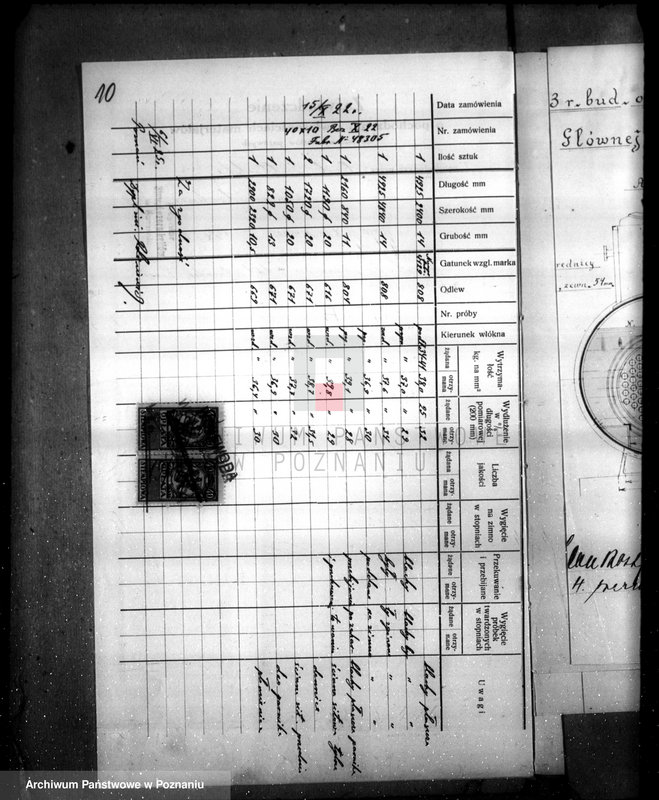 image.from.unit.number "Fabryka kwasu węglowego własność L. Rost w Poznaniu nr woj. 5824"