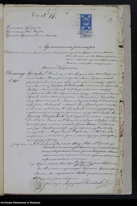 image.from.unit.number "[Annexa Ślubów z Parafii Janowiec za rok 1885]"