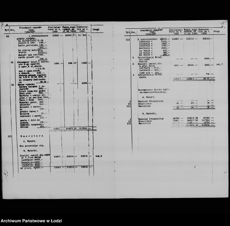 Obraz 7 z jednostki "Zamierzenia skarbowe na rok 1929"