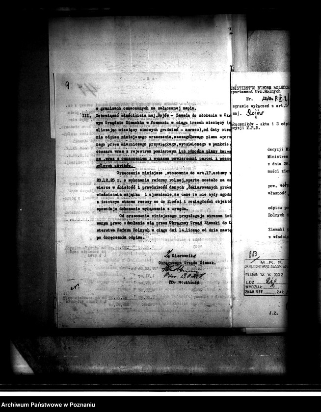 Obraz 14 z jednostki "Wyłączenie z art. 5 ustawy o wykonaniu reformy rolnej majątku Rojów powiatu ostrowskiego"