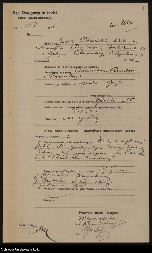 Obraz 3 z jednostki "Rozensztajn, Rundsztajn, Rozenberg – kupno i sprzedaż przędzy"