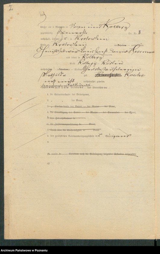 Obraz 4 z jednostki "[Dokumenty dostarczone przez narzeczonych do zawarcia związku małżeńskiego za 1902 rok. Tom X]"